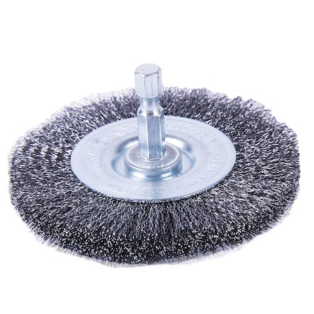 Forney Wire Wheel Crimped, 3 in x .008 in x 1/4 in Hex Shank 72792